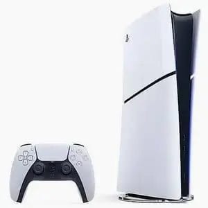PlayStation 5 Slim Disc Used white console with controller